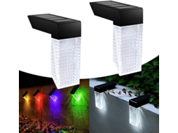 Luzes Solares Para Algeroz 4 Unidades, Branco/preto