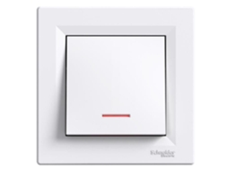 Luz indicadora de interruptor bidirecional com estrutura de terminal de parafuso Branco SCHNEIDER ELECTRIC Asfora
