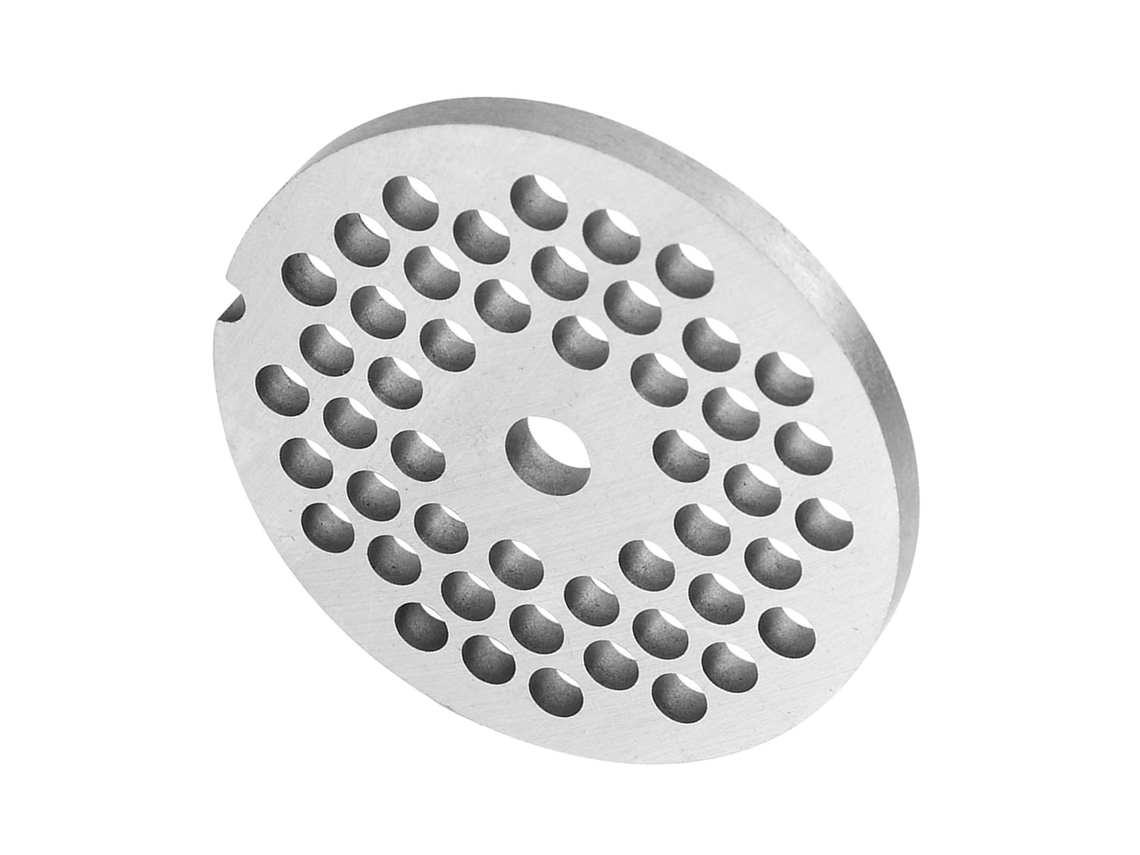 Primerox placa de Moedor de Carne com Furo 5mm Aço Carbono Prata Acessório para Máquina de Moer Carne