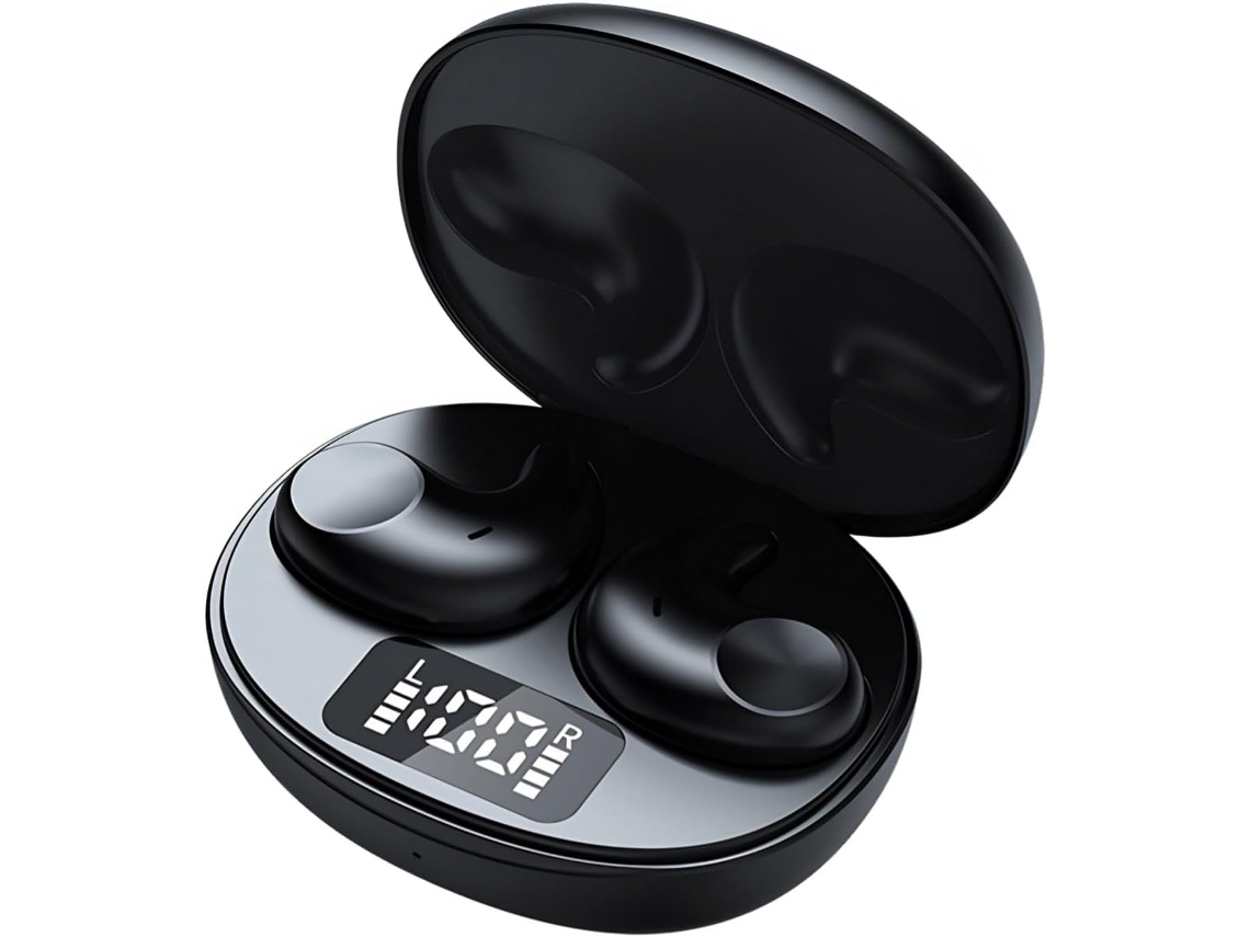 Mini Fones De Ouvido Bluetooth Com Tela De Bateria Led Controle De Toque Inteligente Para Dormir, Trabalhar, Dirigir, Correr, Fazer Exercícios (preto)