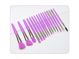 Conjunto de Fluorescentes de 16 Peças Base Premium Misturando Pó Facial Conjunto de SintéticosRoxo LUUCOZK
