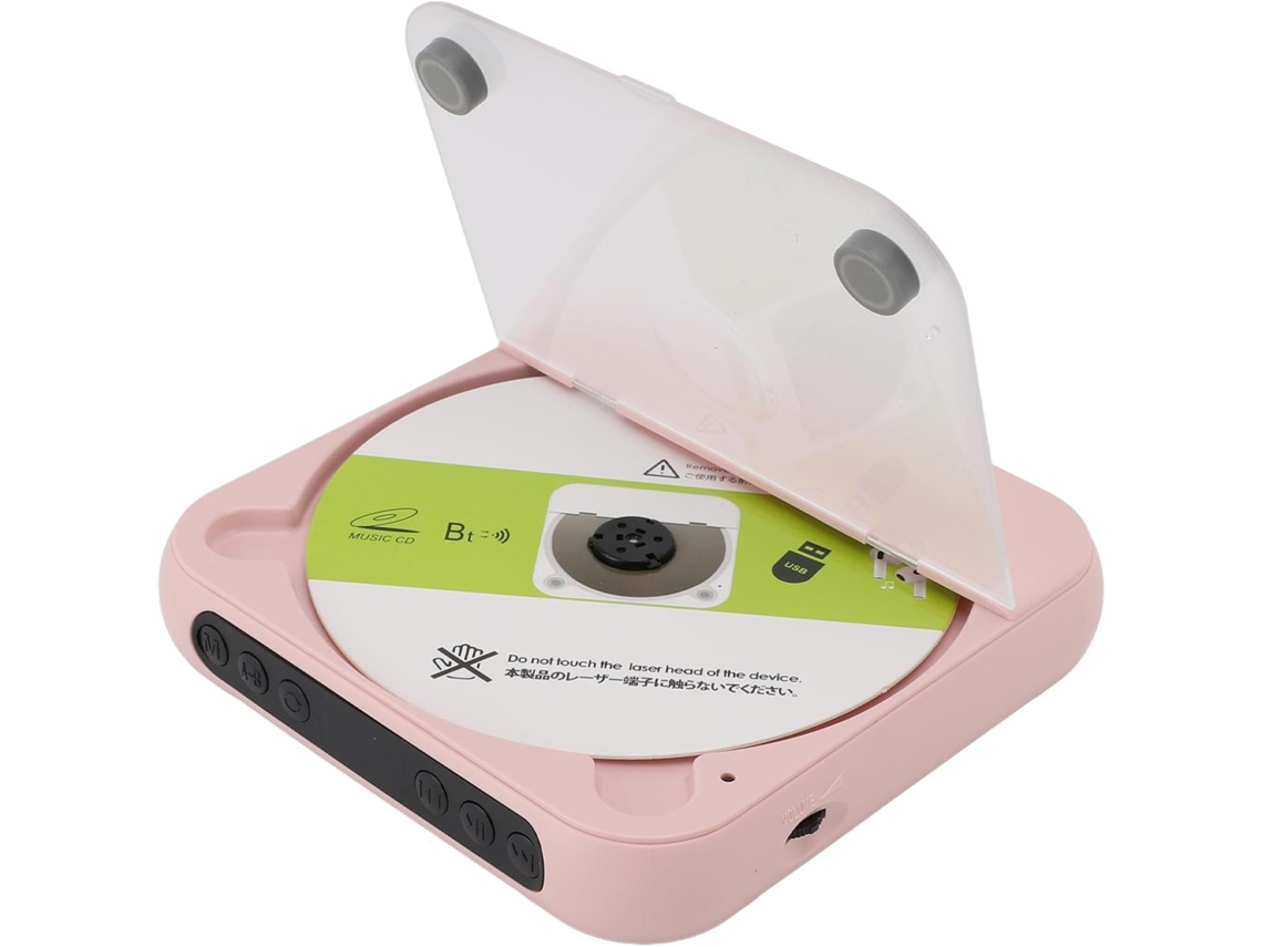 Jectse Leitor De Cd Portátil, Reprodutor De Música Bluetooth 5 3 Recarregável Com Entrada Usb E Aux, Bateria De 2000mah