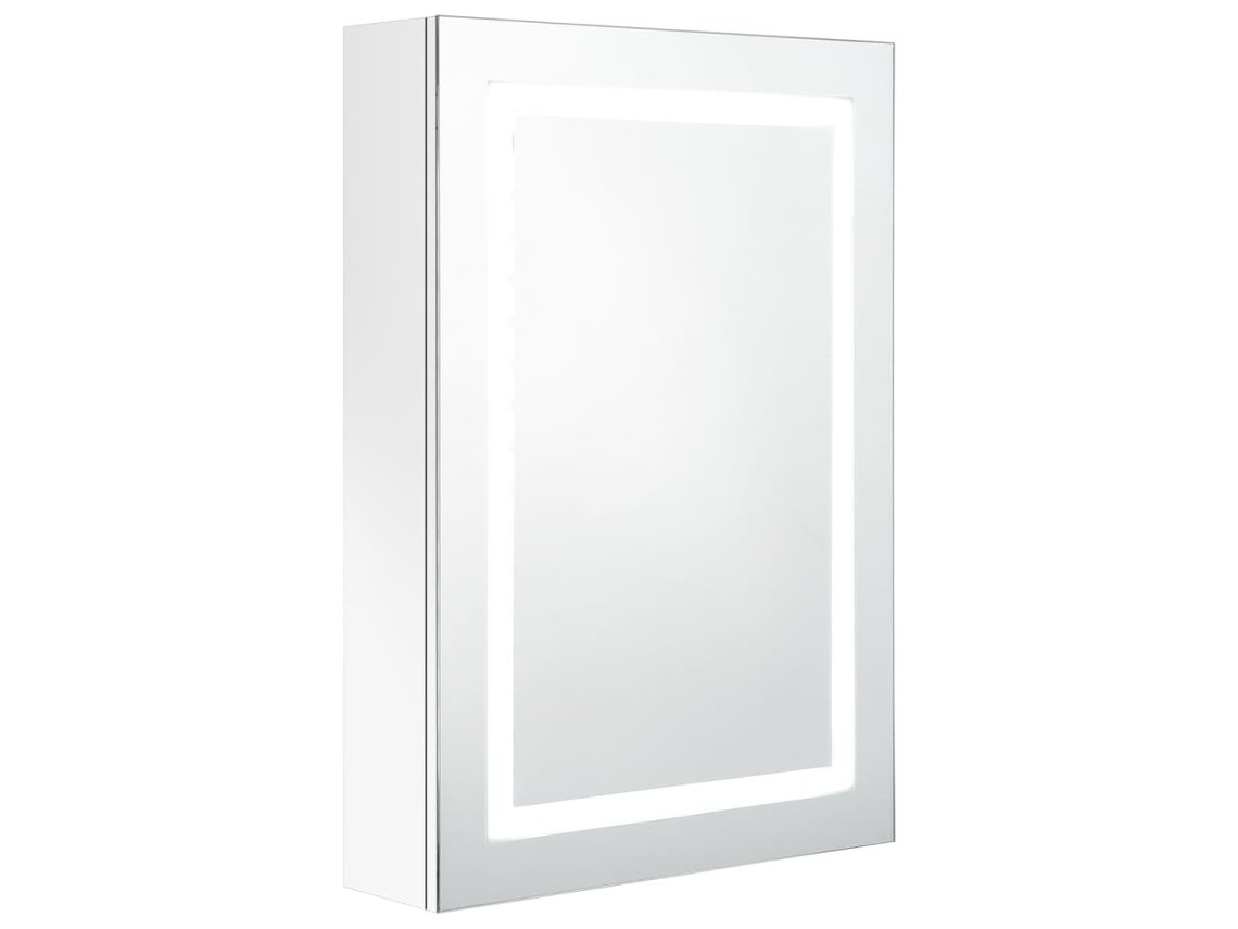 Armário Espelhado Casa de Banho Led 50x13x70cm Branco Brilhante MAISON EXCLUSIVE