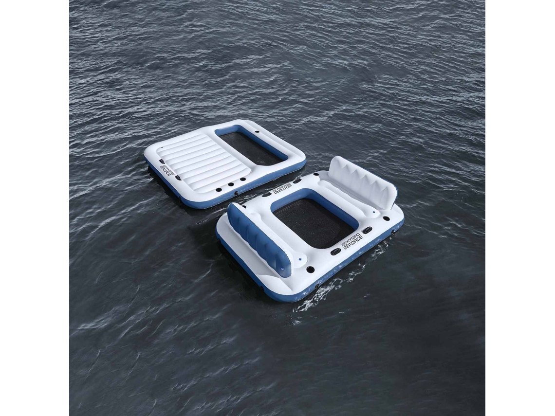 Bestway Ilha Flutuante Hydro-force 2 Unid. Pvc Branco E Azul