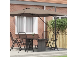 Vidaxl Parasol Roma Cinzento-acastanhado 286 X 284 X 265 Cm