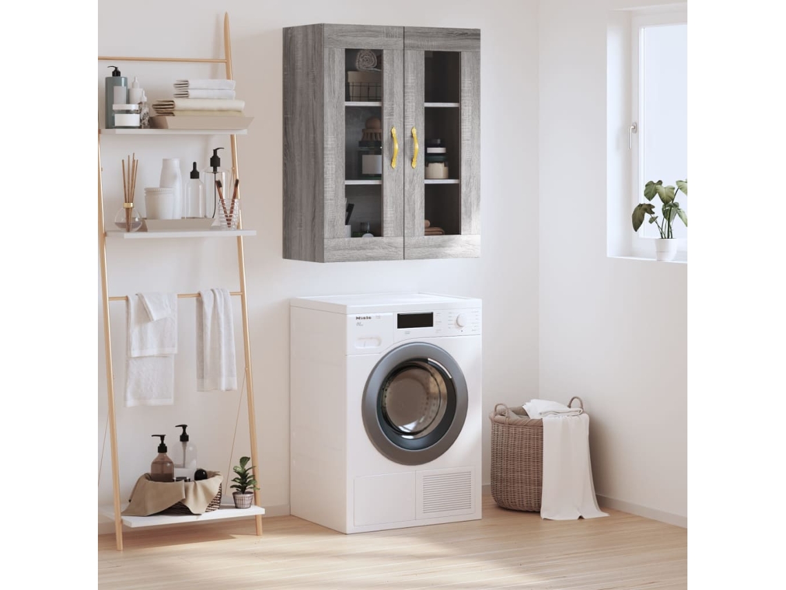 Vidaxl Armário De Parede 69,5x34x90 Cm Cinzento Sonoma
