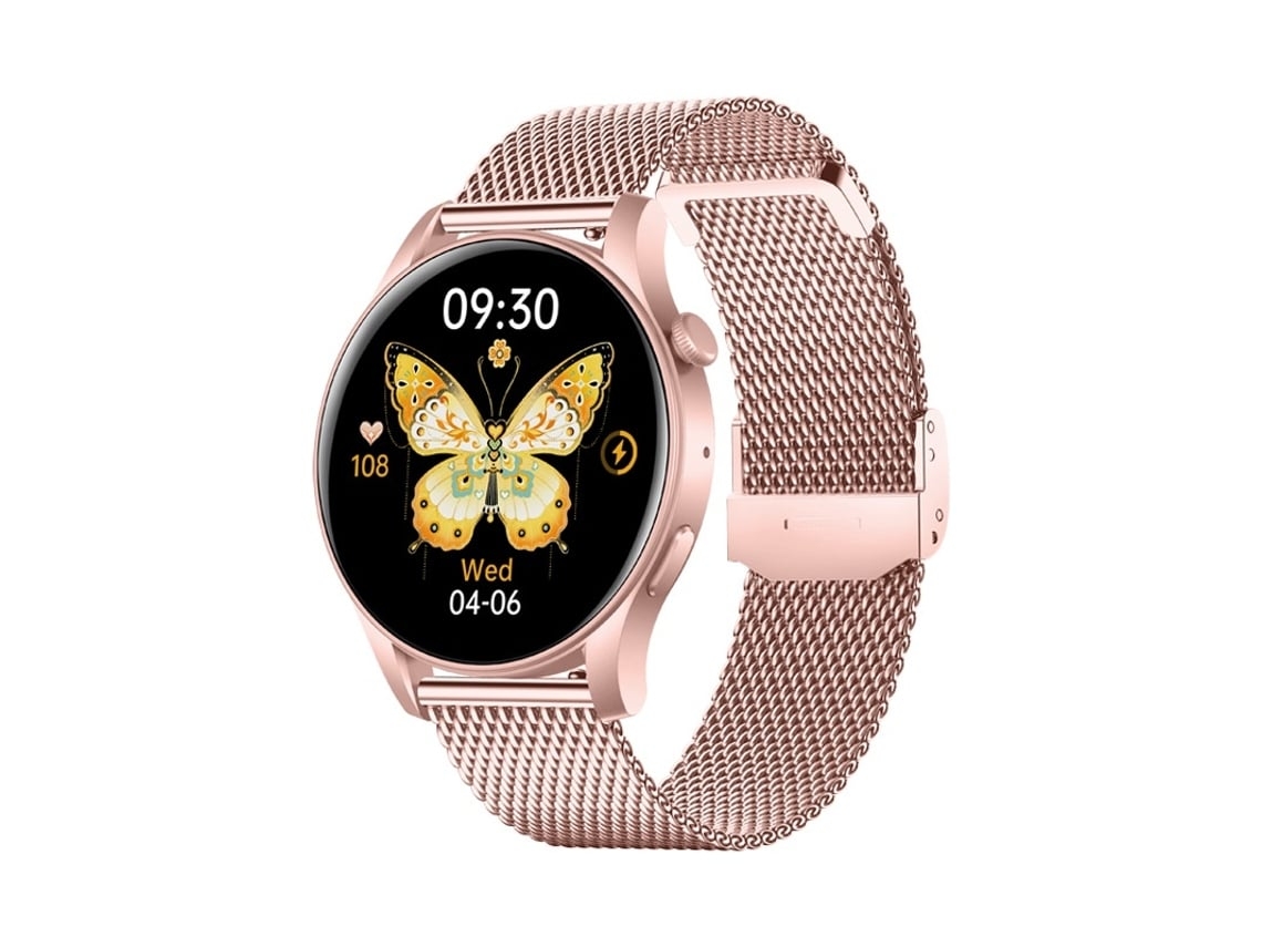 Smartwatch Para Mulheres Relógio De Fitness 1 43 Tela Amoled Touchscreen Atender/fazer Chamadas Com Monitor De Frequência Cardíaca Pressão Yunzii