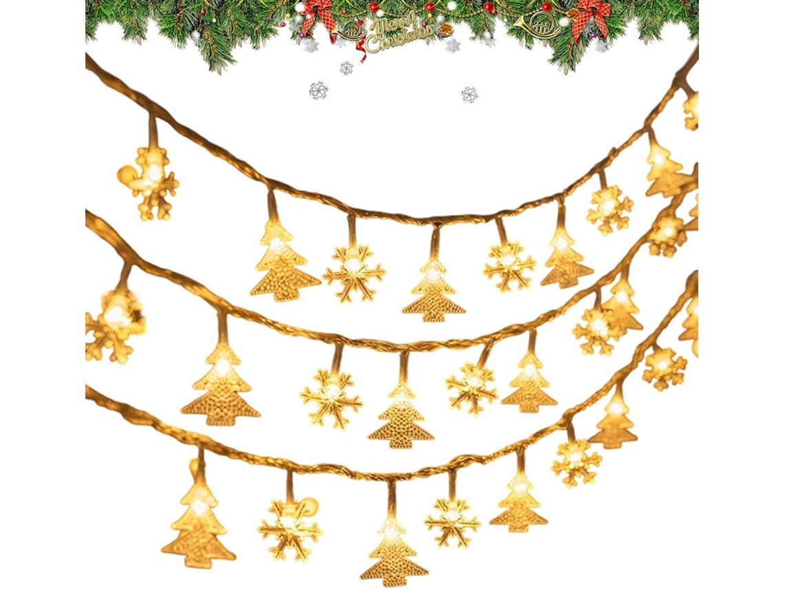Enfeites De Natal Impermeáveis Para Árvores Interior Com 4,9 Metros