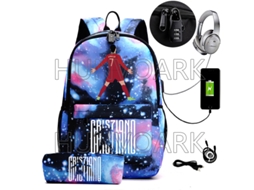 Mochila Cr7 Para Laptop De 18 Polegadas , Com Carregamento Usb, À Prova Dágua, Grande Capacidade, Ideal Negócios, Esc Aquaforge (2 Unidades)