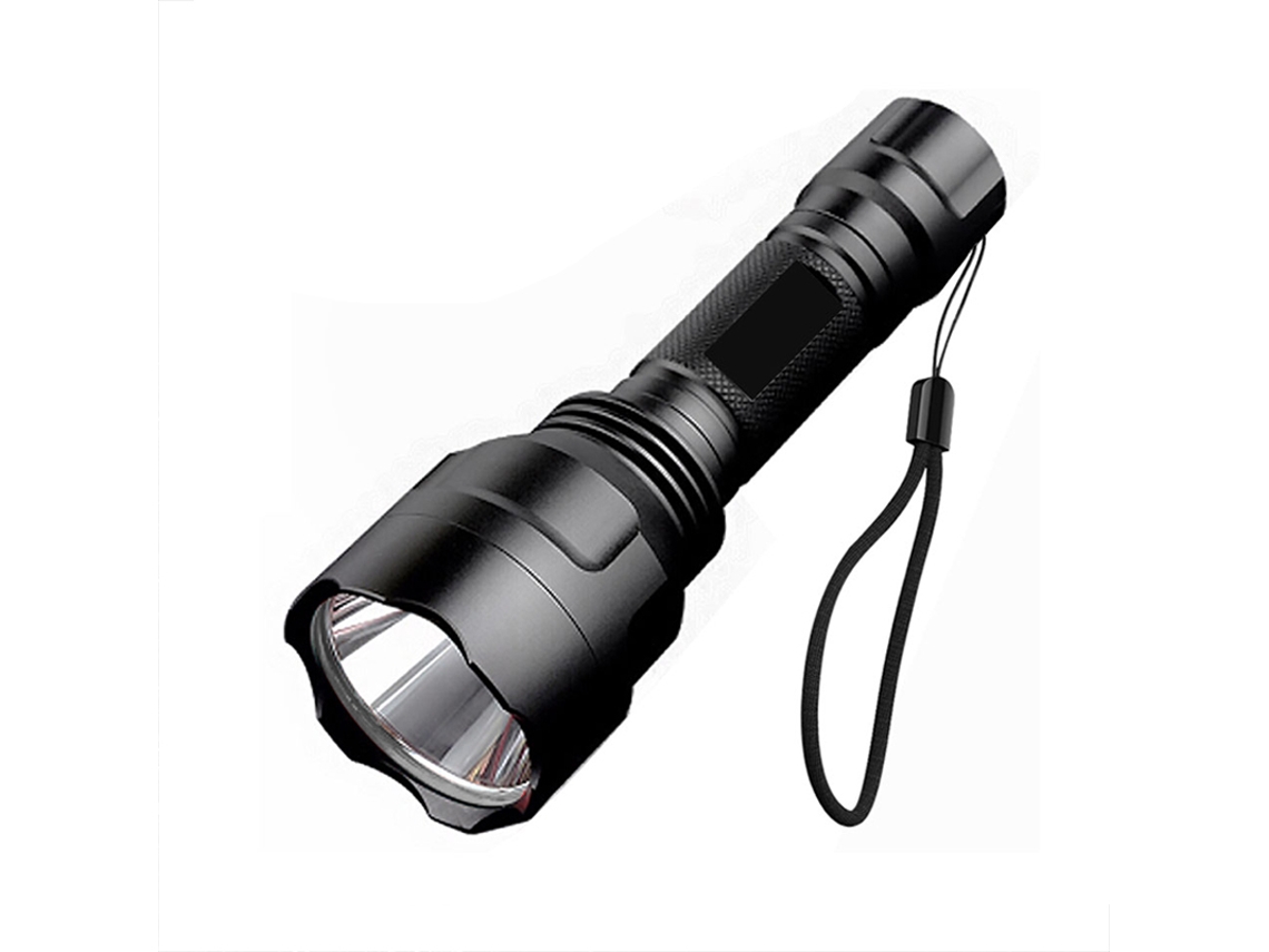 Lanterna Led Superpotente, 5 Modos De Iluminação, Brilho L2, Preta, Feita Em Liga De Alumínio.