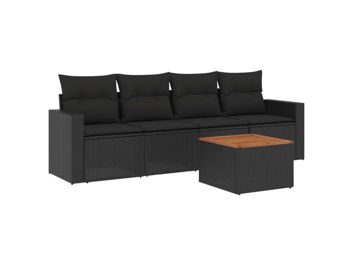 Garden Sofa Set, Garden Sofa Sets Vidaxl Preto Rattan / Vime (n/a)