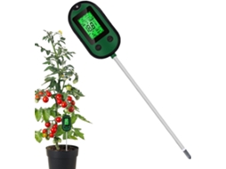 Medidor De Solo Alta Precisão Com Ph E Temperatura | Kit Teste Água Para Plantas Em Vasos, Interior, Detector