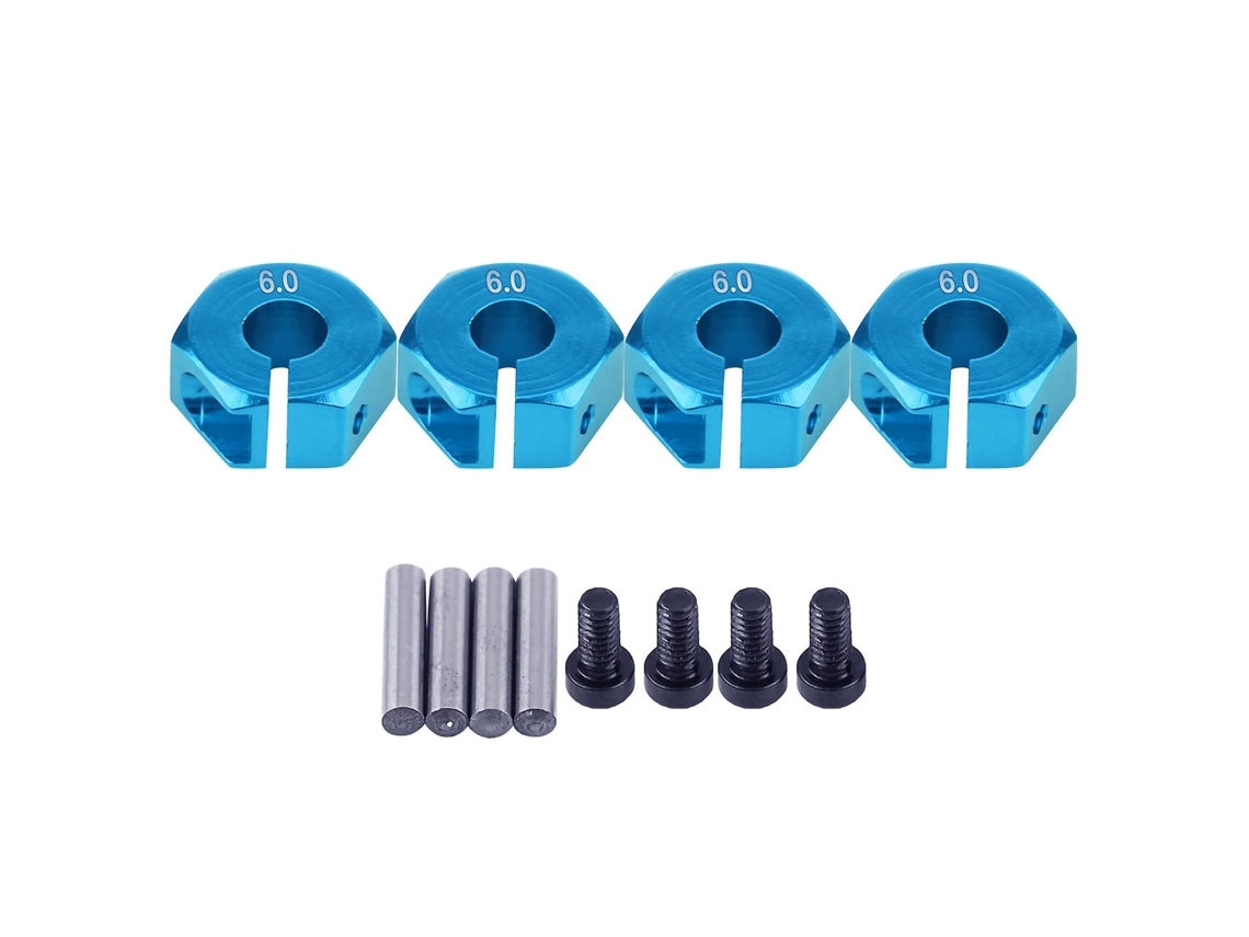 Adaptador De Cubo Sextavado Universal De 12 Mm Para Carro Hsp Sakura 1/10 Rc Vayotoy (6 Mm, Azul)