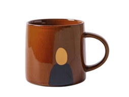 Caneca de Cerâmica de 380Ml Caneca de Chá para Escritório e Lar Caneca Moderna com Design Abstrato NEVEANCE