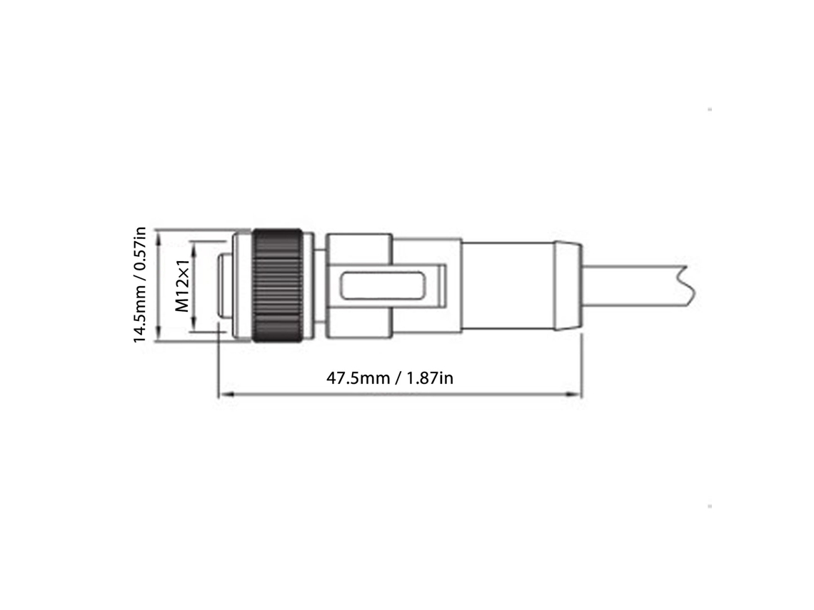 Laxiscreed Cabo Sensor Elétrico De Conexão Aviação 4 Pinos 250vac/dc Tipo Reta