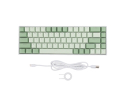 Teclado Mecânico Gamer 68 Chaves Switch Vermelho Rgb Wireless 2.4g Bluetooth 3.0 5.0 Usb-c
