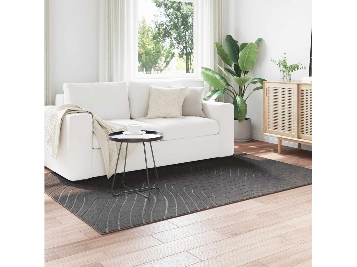 Vidaxl Tapete Para Uso Interno E Externo Palmeras Antracite Poliéster