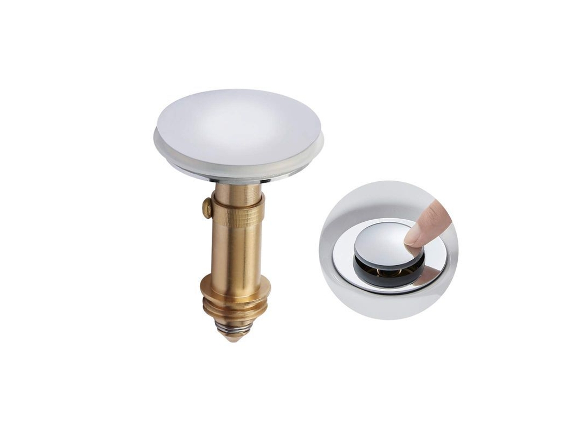Stopper De Plegable Para Fregadero De Cocina Y Baño, Latón Cromado Sólido, 38 Mm Linjou