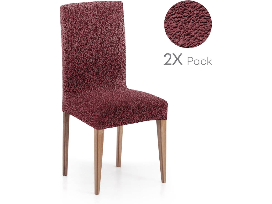 Pack de 2 Capas em Tecido Elástico para Cadeira MILICA Spongy Vermelho (40x70 cm)