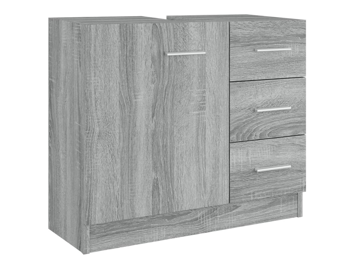 Sink Cabinet, Sink Cabinets Vidaxl Cinzeto Madeira Processada (n/a)