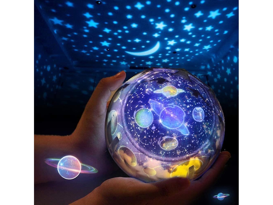 Projetor De Luz Infantil Universo Planeta Lua Noite Estrelada Para Quarto Aquaforge