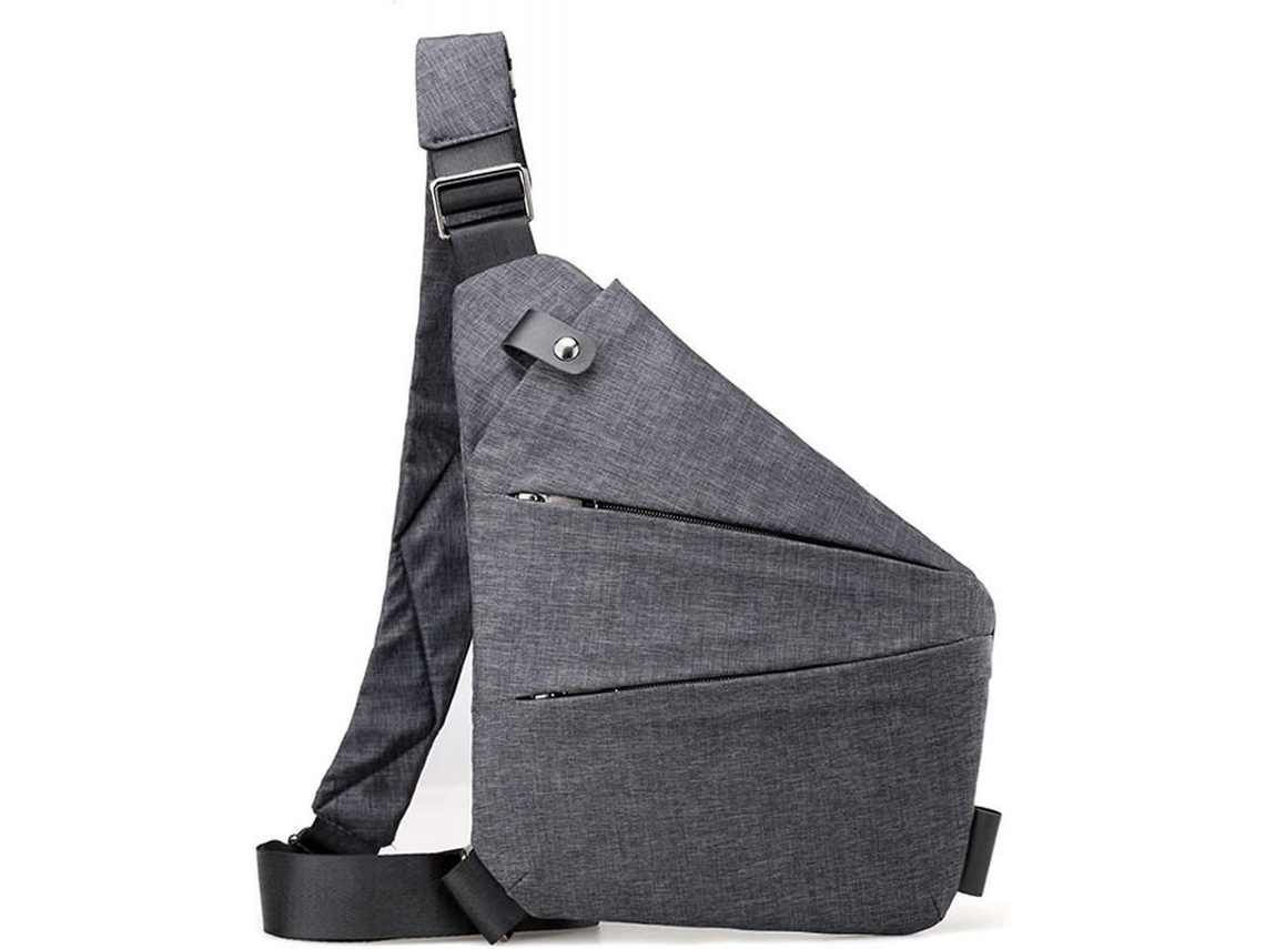 2026-bolsa Bandolera Casual Flex Com Múltiplos Bolsos Impermeável Antirrobo Para Uso Diário Cinza