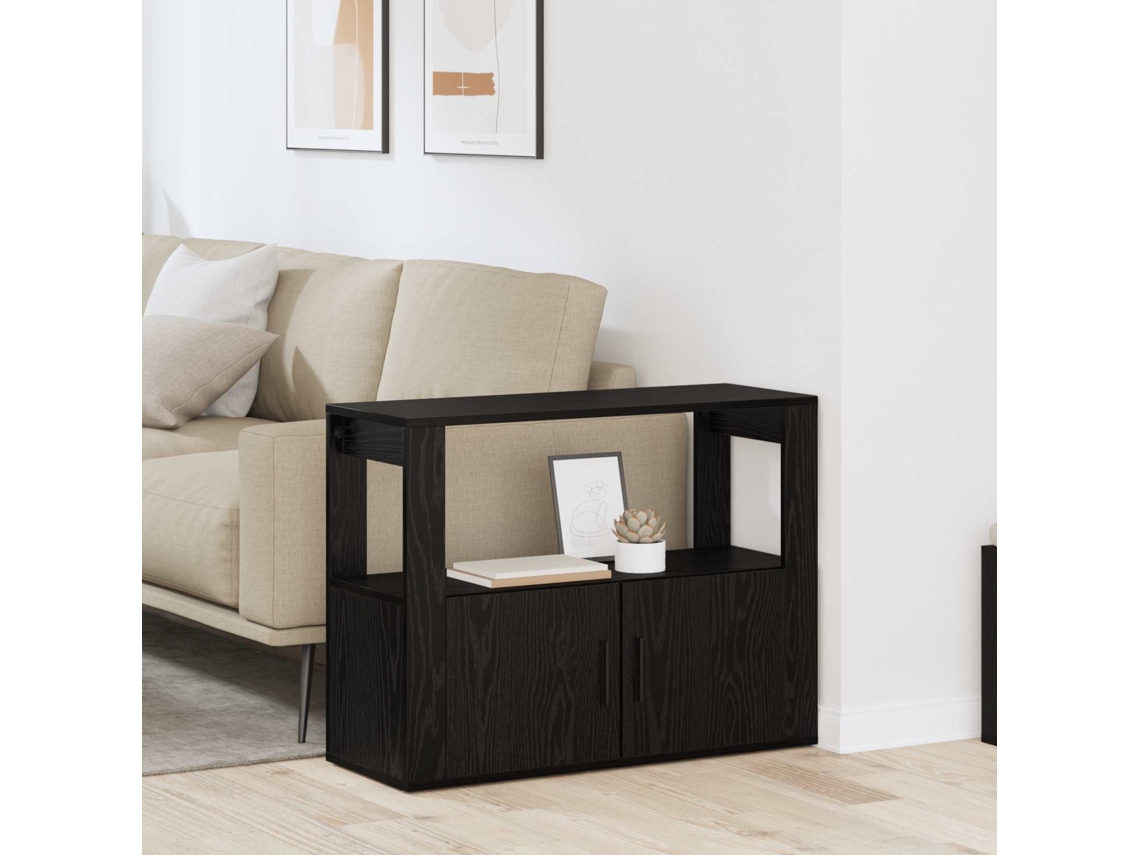 Vidaxl Buffet Carvalho Preto 80 X 30 X 60 Cm Madeira Processada