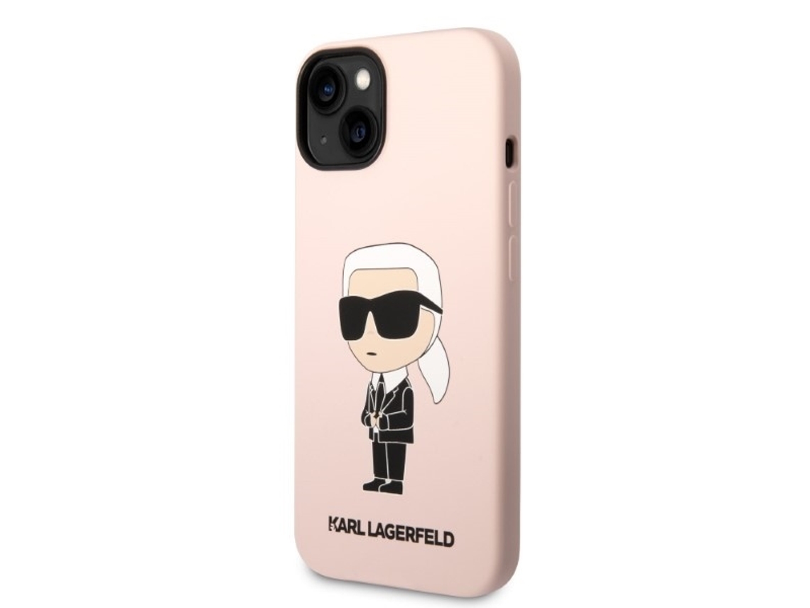 Capa para iPhone 14 Plus KARL LAGERFELD Silicone Rígida Rosa