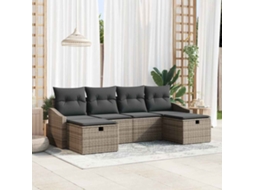 Vidaxl Conjunto De Sofás 6 Unid. Vime Pe