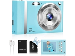 Câmera Digital de 48 Mp com Resolução 1080p, Tela de 2,4 Polegadas, Zoom de 16x, Compacta e Recarregável. SFUSHOS