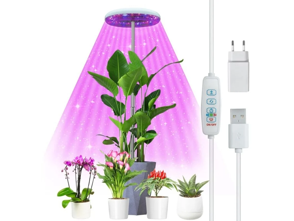 Luz De Espectro Total Para Plantas Com 72 Leds, Altura Ajustável, 3 Modos, 10 Níveis De Brilho, Ideal Para Plantas E Suculentas Slowmoose