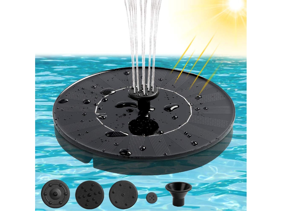 Fonte Solar Flutuante 1,4w Com 4 Bicos E 4 Estilos De àgua Para Jardim,pátio,lago Ou Piscina | Autoportante Para Banho De Pássaros Btforus