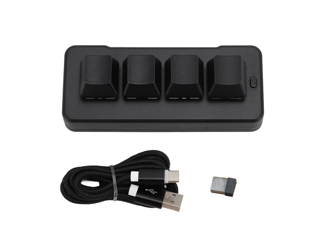 Omni-2026teclado Mecânico Pequeno 4 Teclas Programáveis Macro Rgb Switch Azul 2.4g Bluetooth Usb Para Pc Telefone Tablet