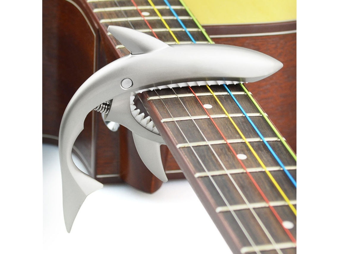 Lurelia Capotraste Shark De Liga De Zinco Para Violão E Guitarra