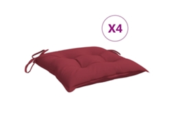 Chair Cushion, Chair Cushions Vidaxl Vermelho Poliéster (40 X 40 X 7 Cm)