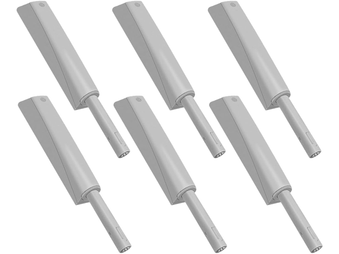 Conjunto De 6 Fechos Pressão Para Armários, Cinza, Com Fechamento