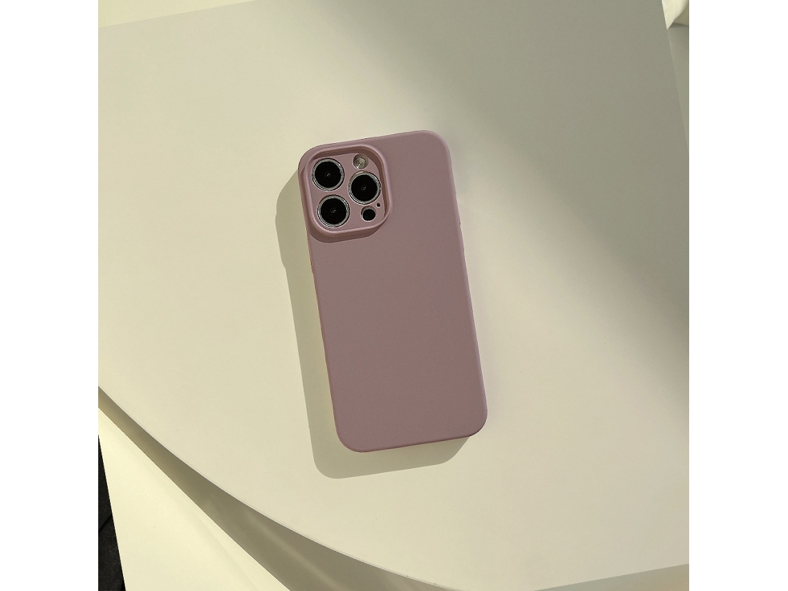 Capa Para Iphone 17 Pro Em Silicone Líquido Cor Groselha Preta, Proteção Total.