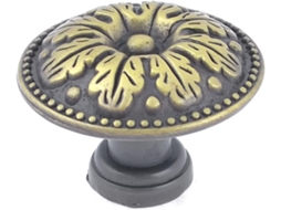 Puxadores E Fechaduras Aexit Em Tom Bronze Com Folhas Esculpidas Parafusos, Para Gavetas E Armários, Com 3, 1cm De