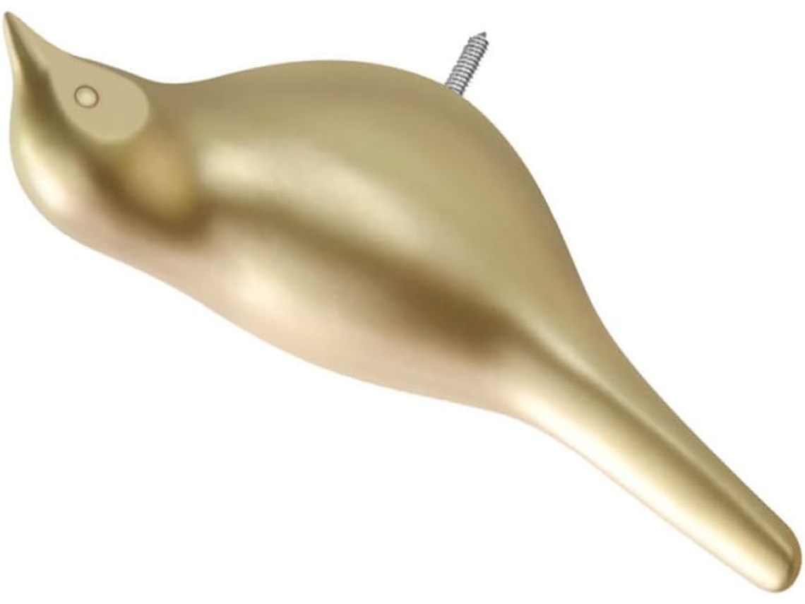 Gancho De Parede Em Resina Dourada, Com Elegante Formato Decorativo De Pássaro.
