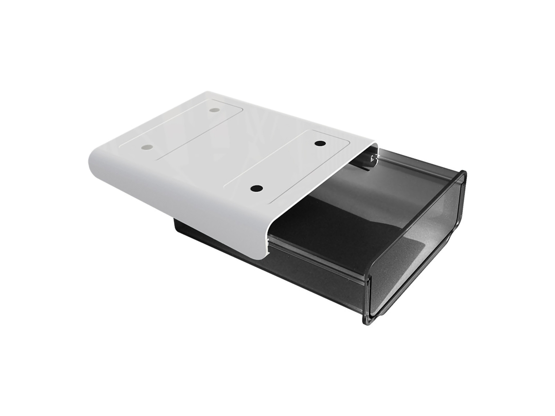 Gaveta escondida sob a mesa sem furo pequena transparente preta armazenamento abs ps para dormitório S/MARCA
