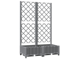 Garden Planter, Garden Planters Vidaxl Cinzeto Polipropileno (80 X 40 X 121.5 Cm)