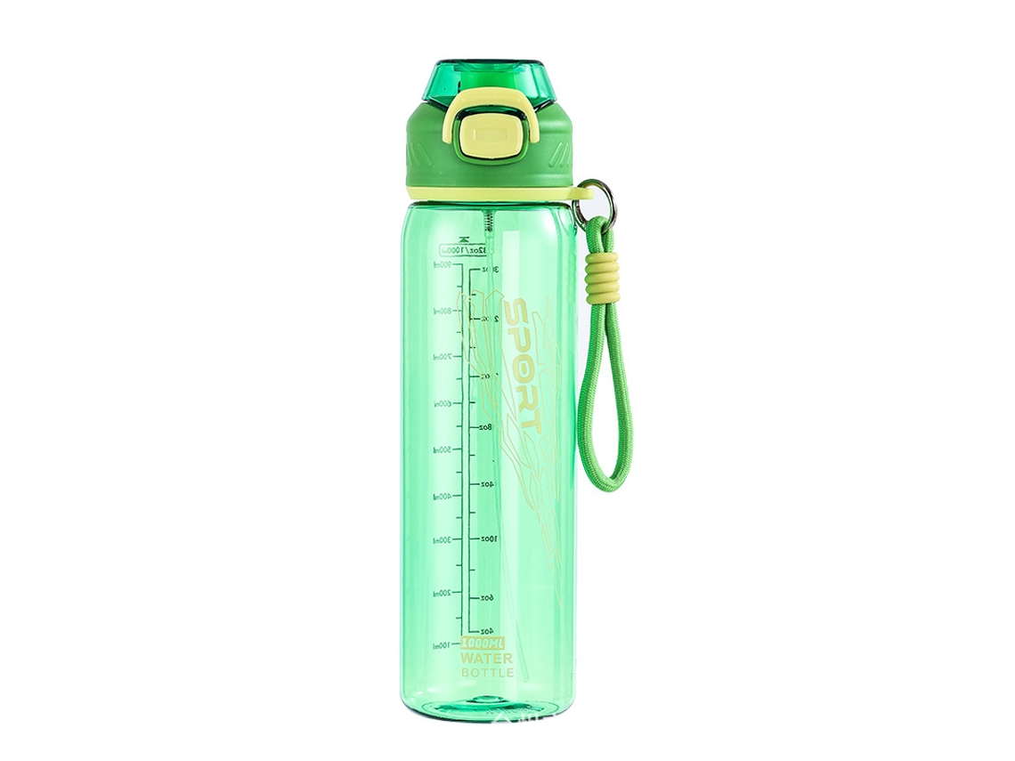 Copo Espacial Portátil Extragrande (verde, 1000 Ml) Com Alça De Transporte Transparente.