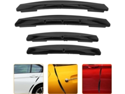 4 Tiras De Proteção De Silicone Pretas Para Bordas De Portas De Carro