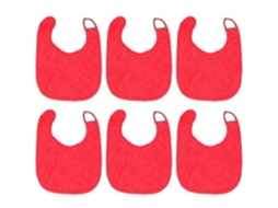Pacote Com 6 Babadores Impermeáveis ​​para Meninas, Babador De Algodão Felpudo, Malha Lisa, Babadores Para Alimentação Infantil - Menina - 26