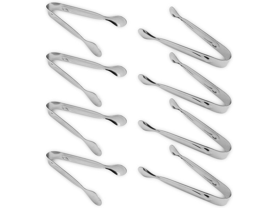 Conjunto De 8 Pinças De Aço Inoxidável De Qualidade Alimentar Para Açúcar, Café E Chá.