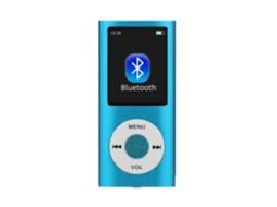 Reprodutor Mp3 Azul Com Slot Para Cartão Tf, Função De Reprodução De Áudio E Tela Lcd.