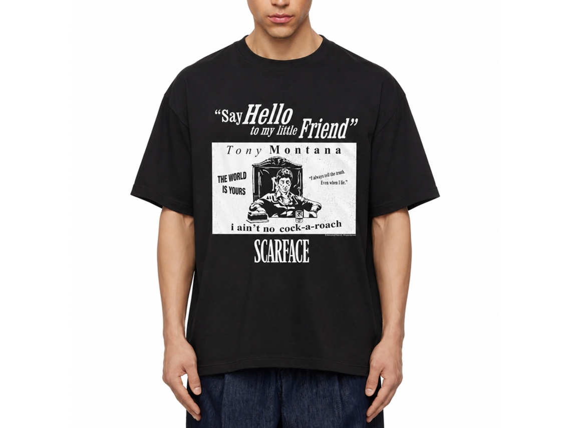 Rockinstone Scarface Movie Sf Quotes Black Adult T-shirt Size:s