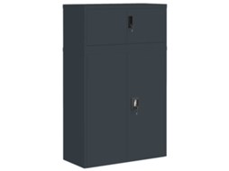 File Cabinet, File Cabinets Vidaxl Antracite Aço (90 X 40 X 145 Cm)