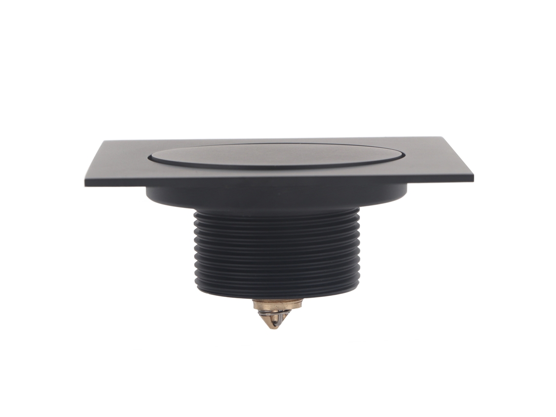 Ralo de piso com sistema de salto para banheiro chuveiro latão anti odor anti overflow 10x10cm preto | S/MARCA