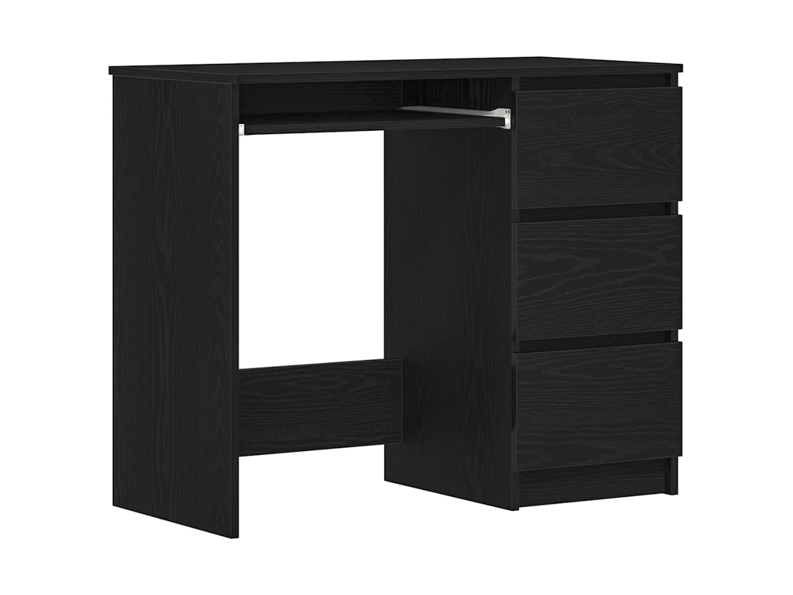 Secretária MAISON EXCLUSIVE em derivados de madeira cor carvalho preto 90x45x76 cm